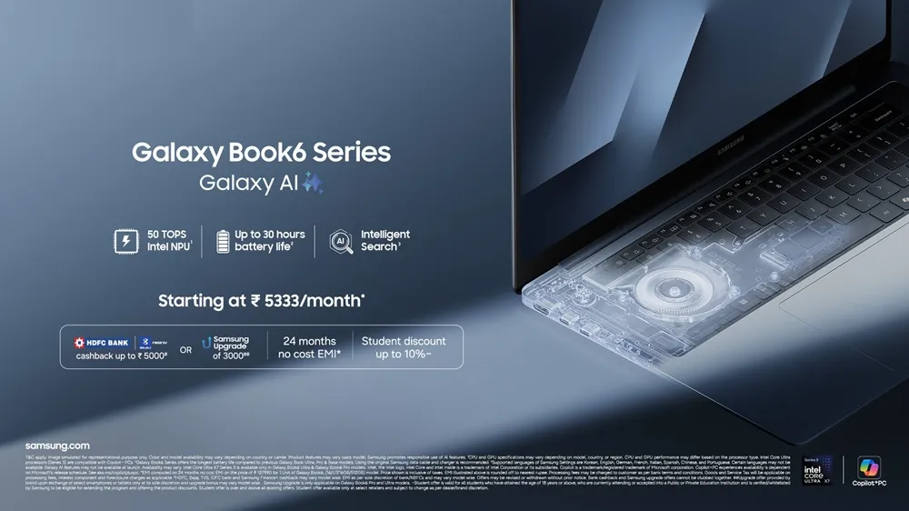 Samsung Launches Galaxy Book6 in India With AI-Powered Performance and Premium Features
