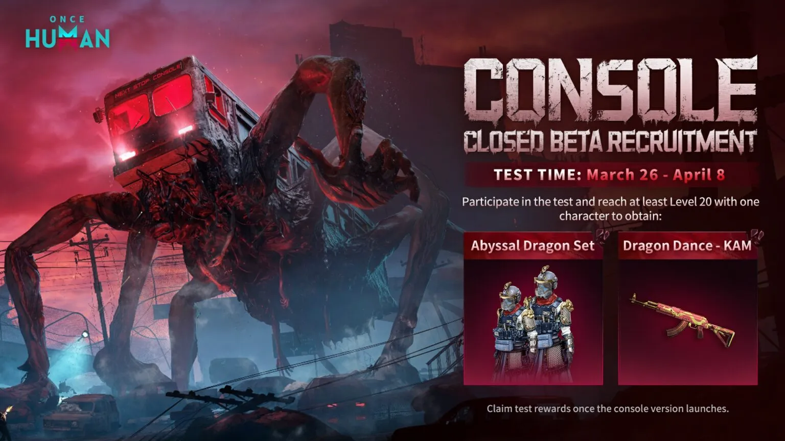 Once Human Console Closed Beta Begins on Xbox Series X|S